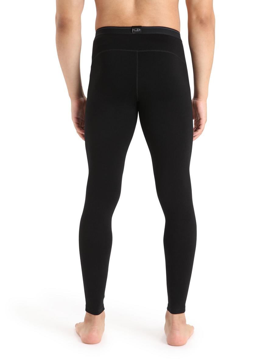 Base Layers Icebreaker Merino 260 Tech Thermal Leggings With Fly Męskie Czarne | PL 1556ZUTG